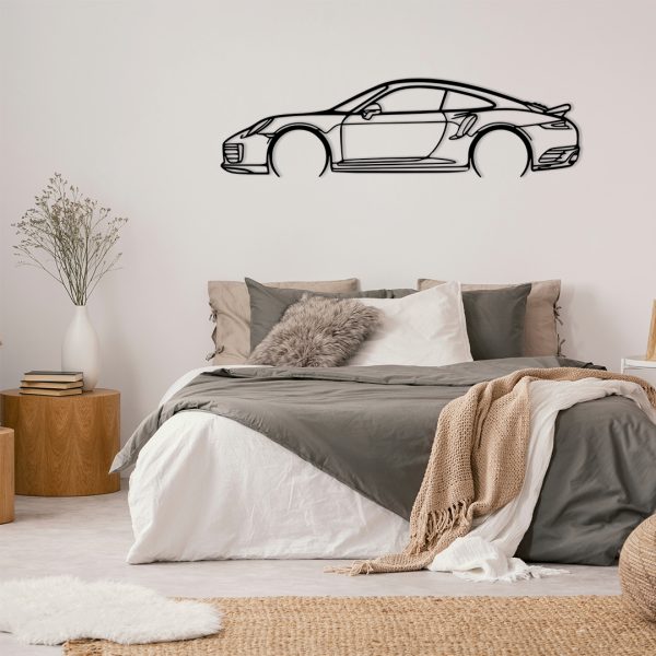Art mural en métal Porsche 911 Modèle 991 Turbo S