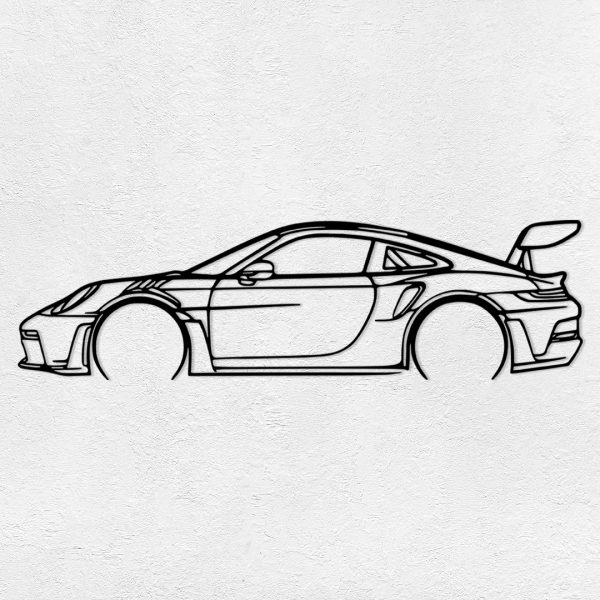 Deco murale en métal Porsche 911 GT3 RS 992