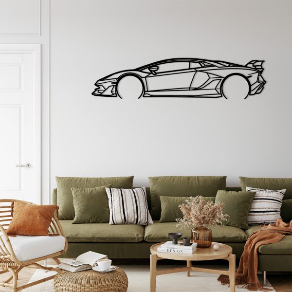 Décoration murale métal Lamborghini Aventador