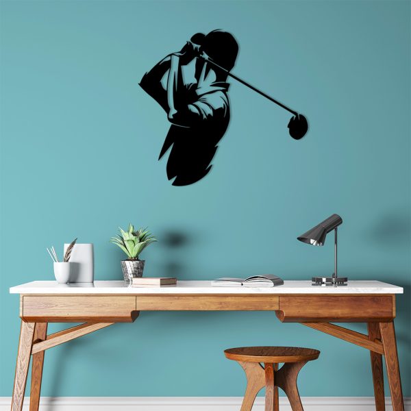 Art mural métal golf