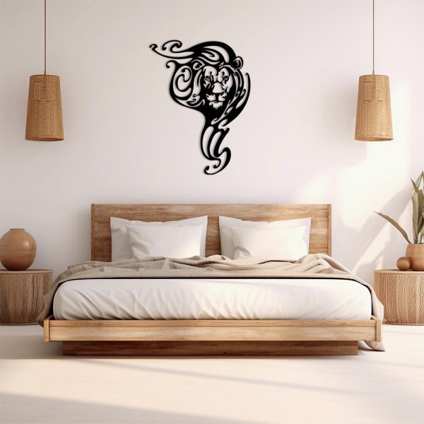 Art mural métal lion