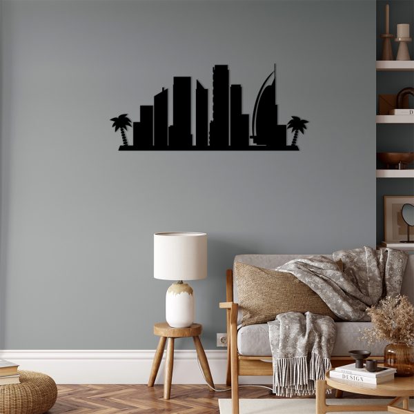 Art mural métal skyline Dubaï