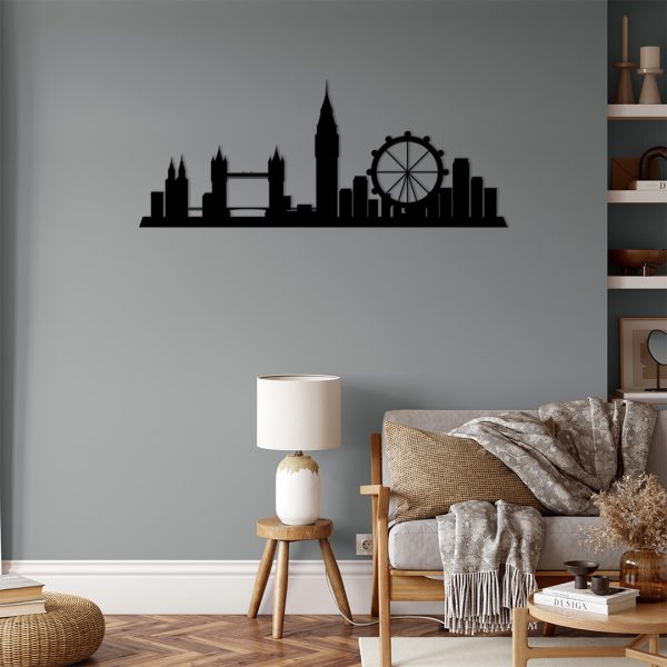 Art mural métal skyline Londres