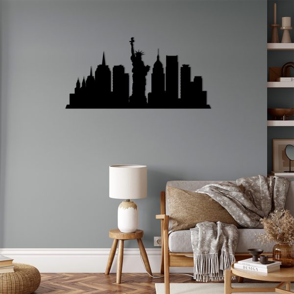 Art mural métal skyline New York