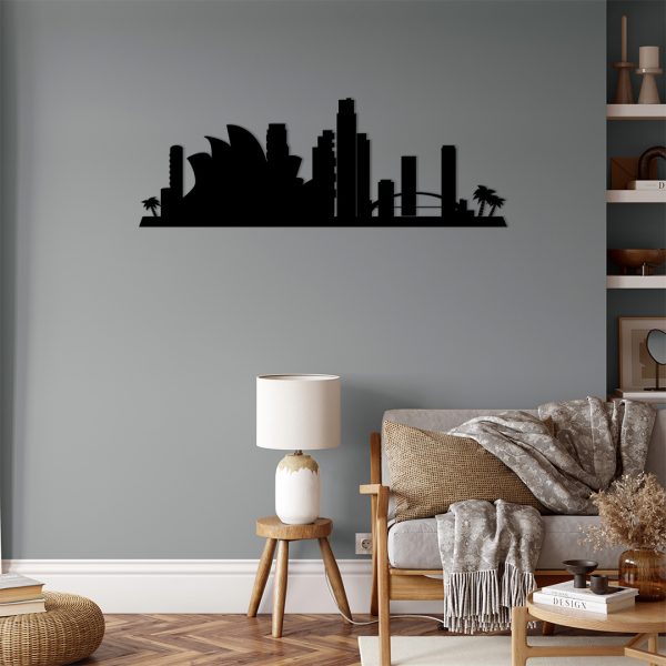Art mural métal skyline Sydney