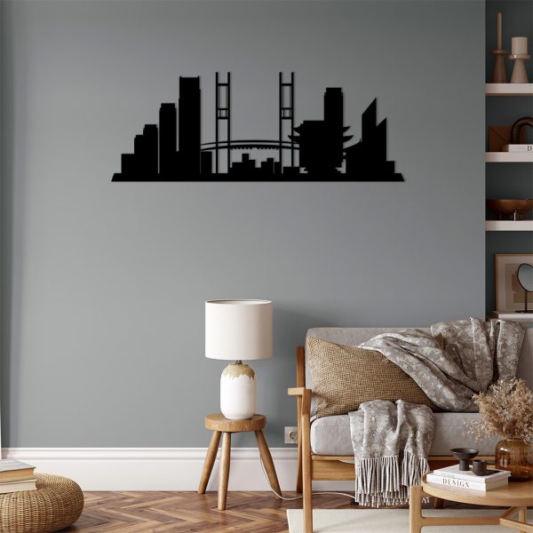 Art mural métal skyline Tokyo