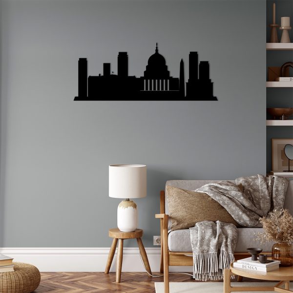 Art mural métal skyline Washington