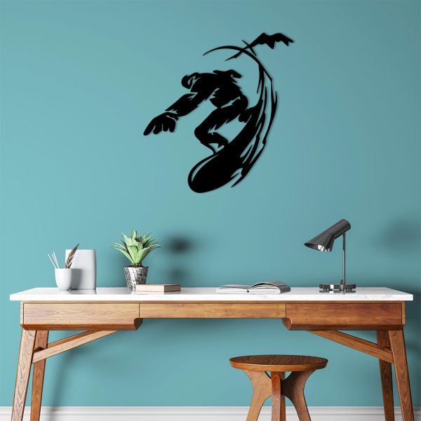 Art mural métal snowboard