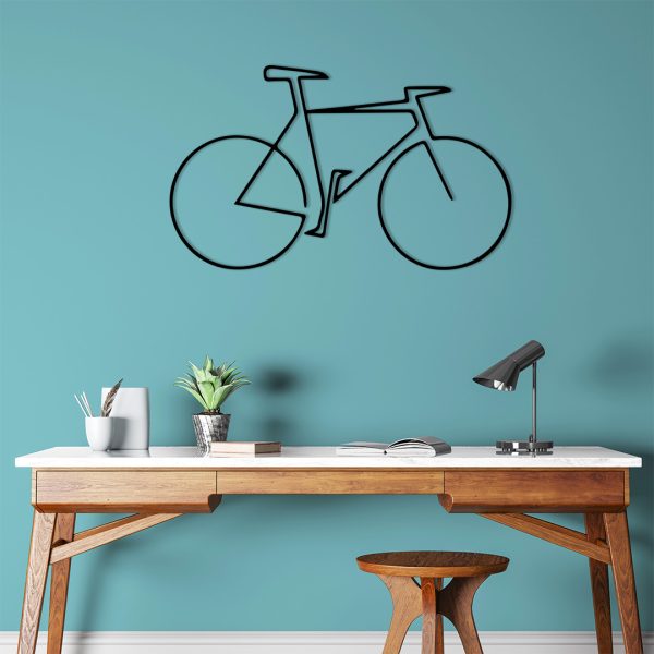 Art mural métal vélo