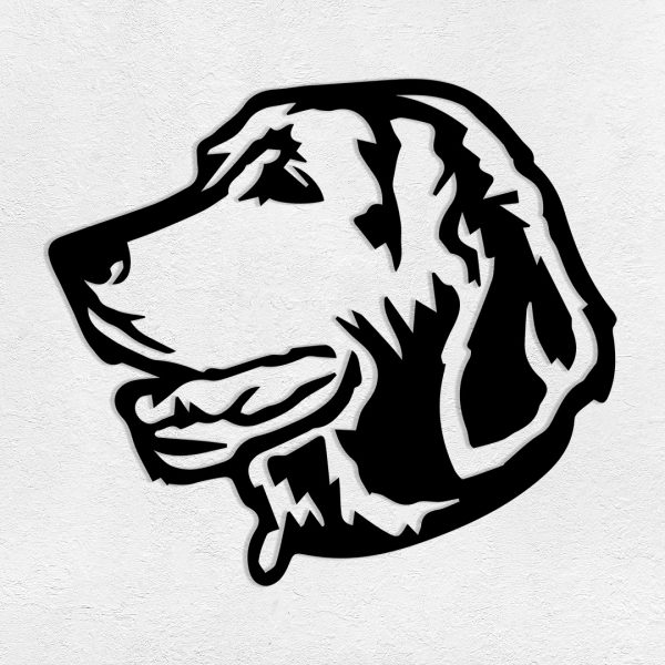 Deco murale métal chien labrador retriever