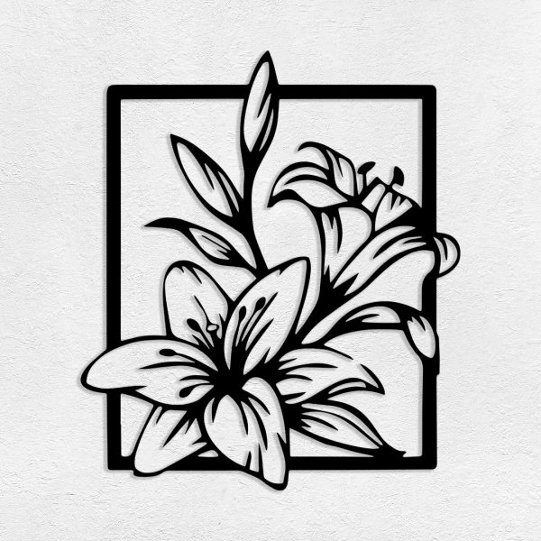 Deco murale métal fleurs de lys