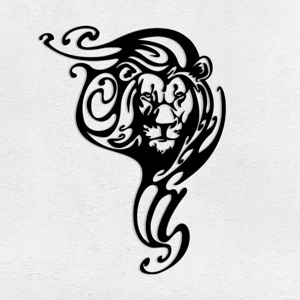 Deco murale métal lion