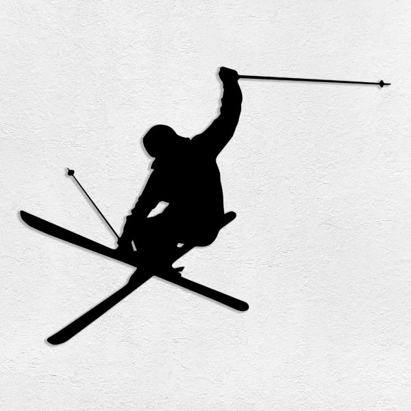 Deco murale métal ski