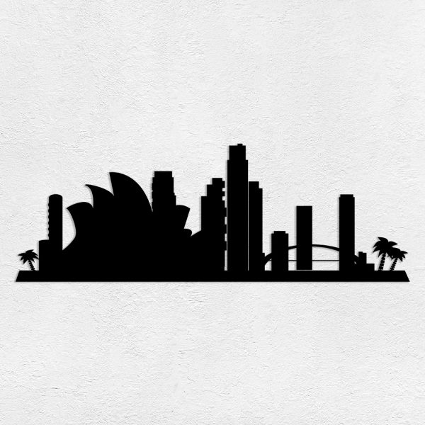 Deco murale métal skyline Sydney
