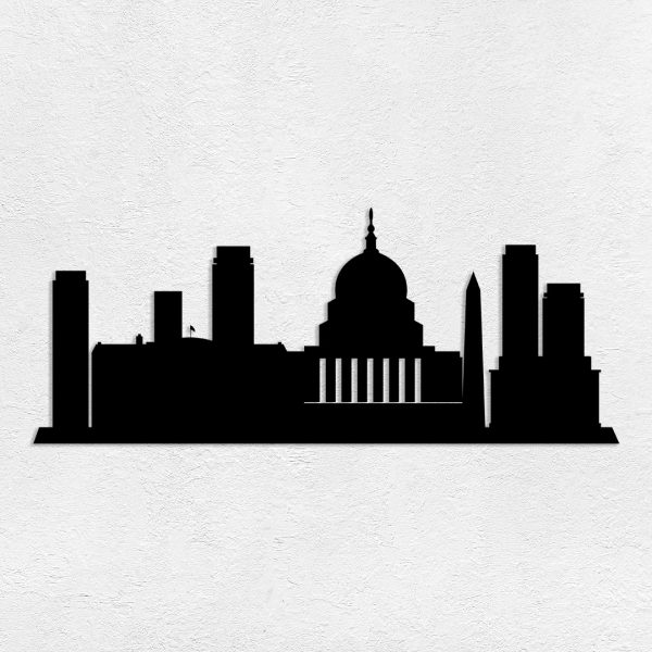 Deco murale métal skyline Washington