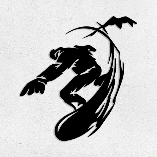 Deco murale métal snowboard