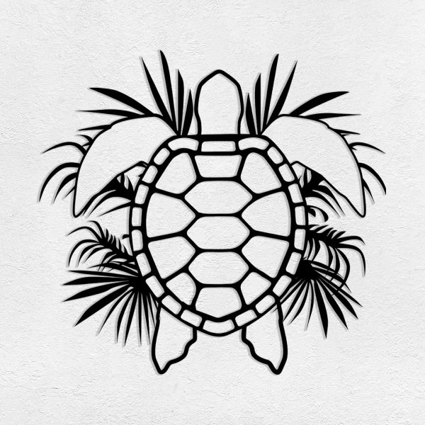 Deco murale métal tortue marine