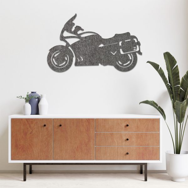 Art mural en métal moto routière – Image 2