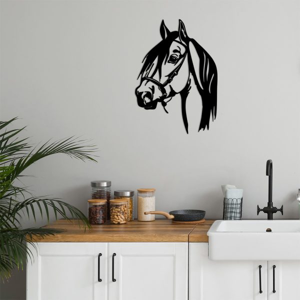 Décoration murale métal cheval
