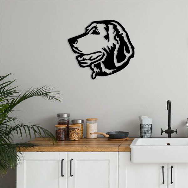 Décoration murale métal chien labrador retriever