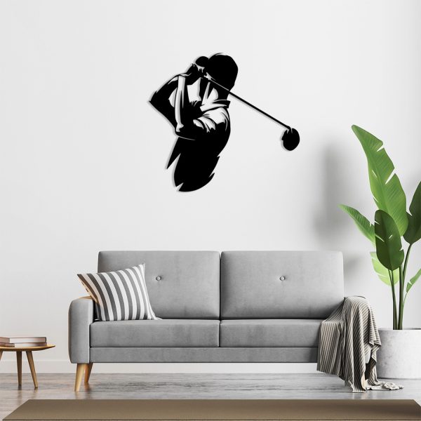 Décoration murale métal golf