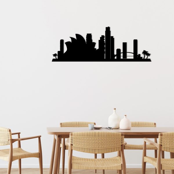 Décoration murale métal skyline Sydney