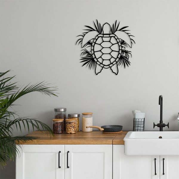 Décoration murale métal tortue marine
