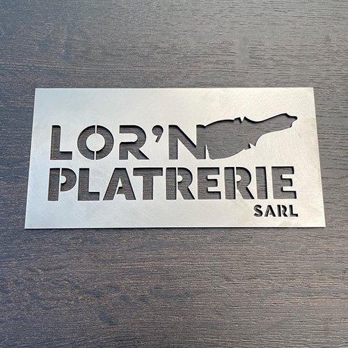 Logo inox sur mesure