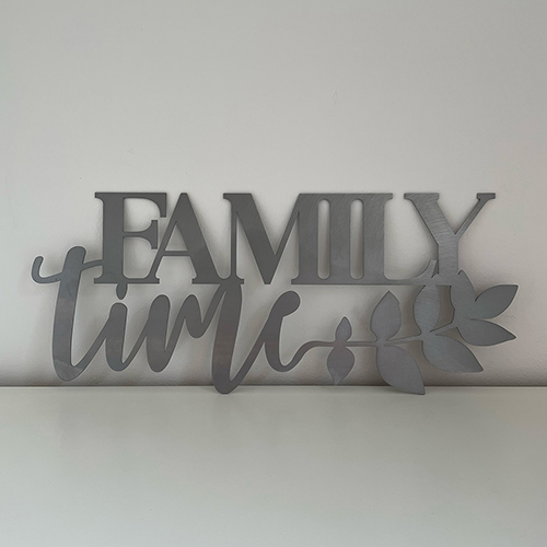 Plaque famille personnalisée en acier