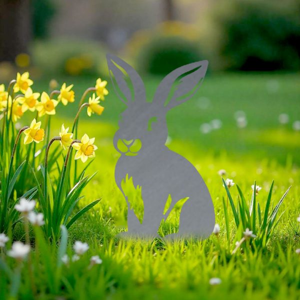 Décoration extérieure Lapin de Pâques assis – Image 2