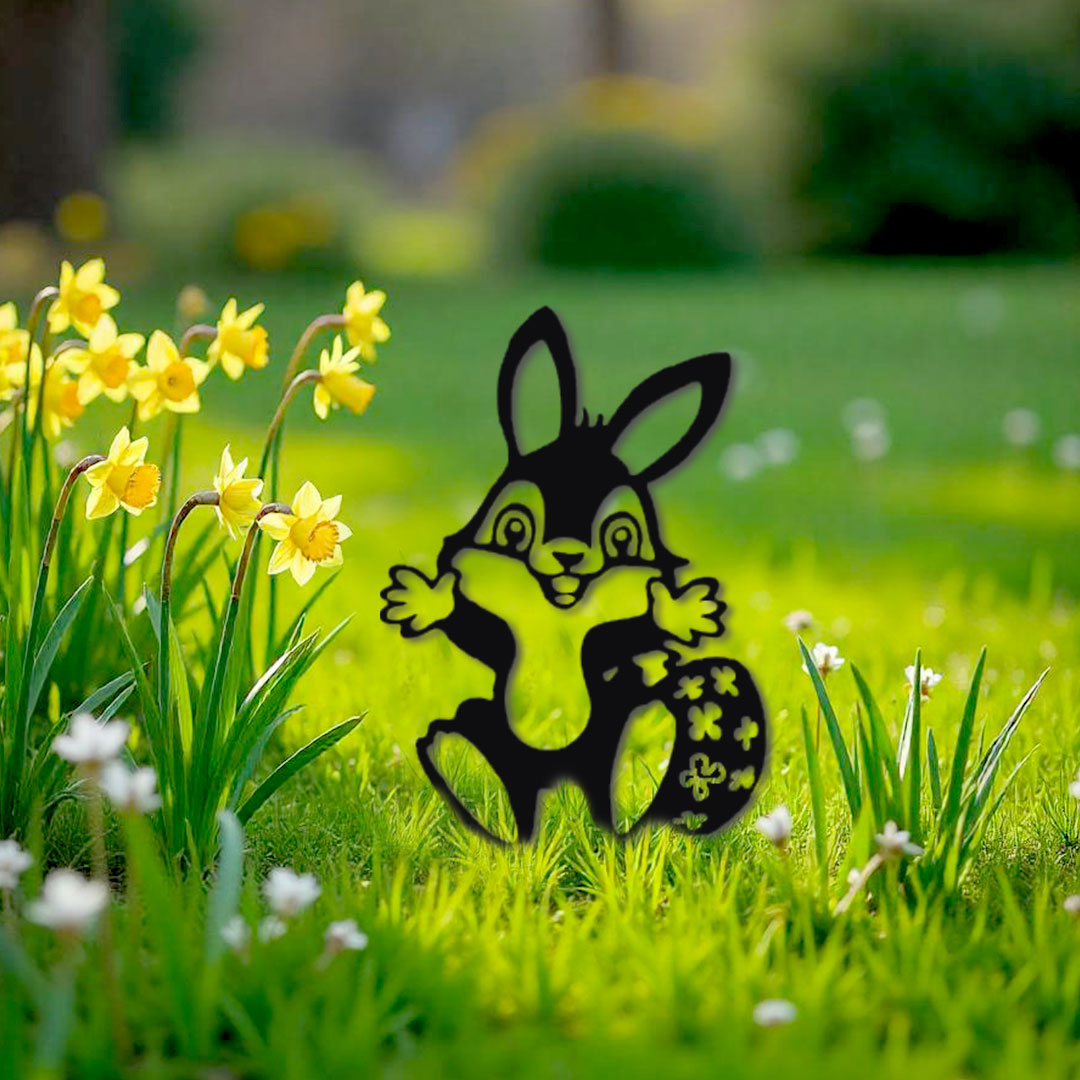 Décoration extérieure Lapin de Pâques enfantin – Image 3