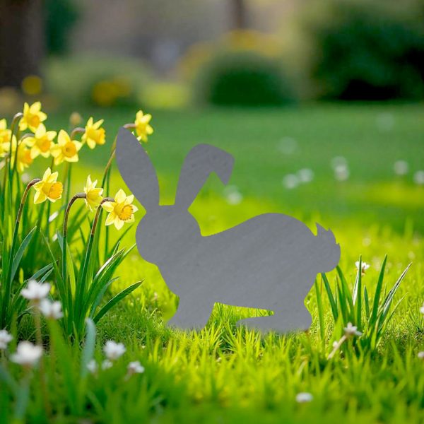 Décoration extérieure Silhouette Lapin de Pâques profil – Image 4