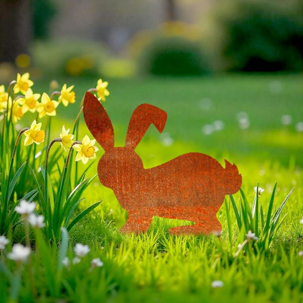 Décoration extérieure Silhouette Lapin de Pâques profil – Image 2