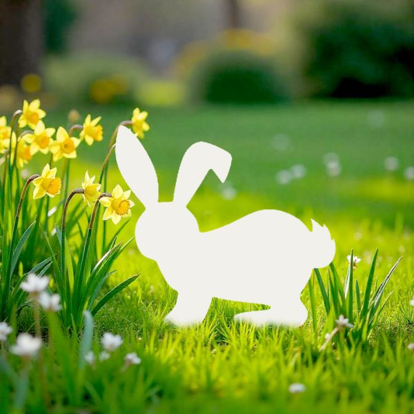 Décoration extérieure Silhouette Lapin de Pâques profil – Image 3