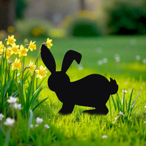 Décoration extérieure Silhouette Lapin de Pâques profil – Image 6