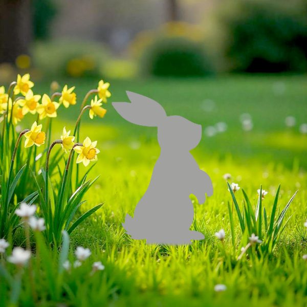 Décoration extérieure Silhouette Lapin de Pâques debout – Image 3