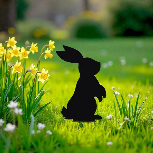 Décoration extérieure Silhouette Lapin de Pâques debout – Image 2