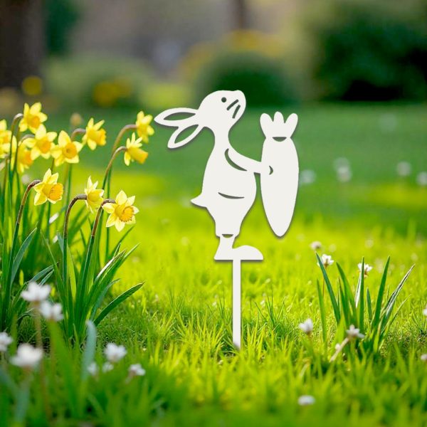 Décoration extérieure à piquer Lapin et sa carotte – Image 5
