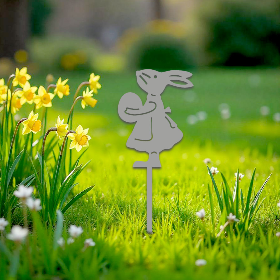 Décoration extérieure à piquer Lapine et son oeuf – Image 3