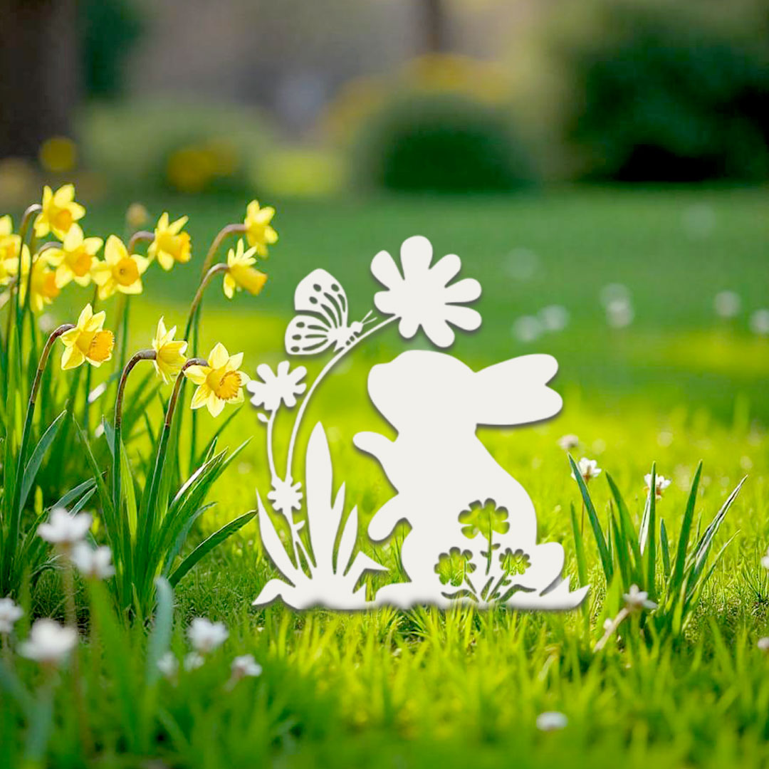 Décoration extérieure Lapin de Pâques et papillon – Image 4