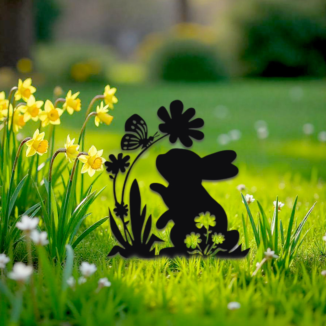 Décoration extérieure Lapin de Pâques et papillon – Image 2