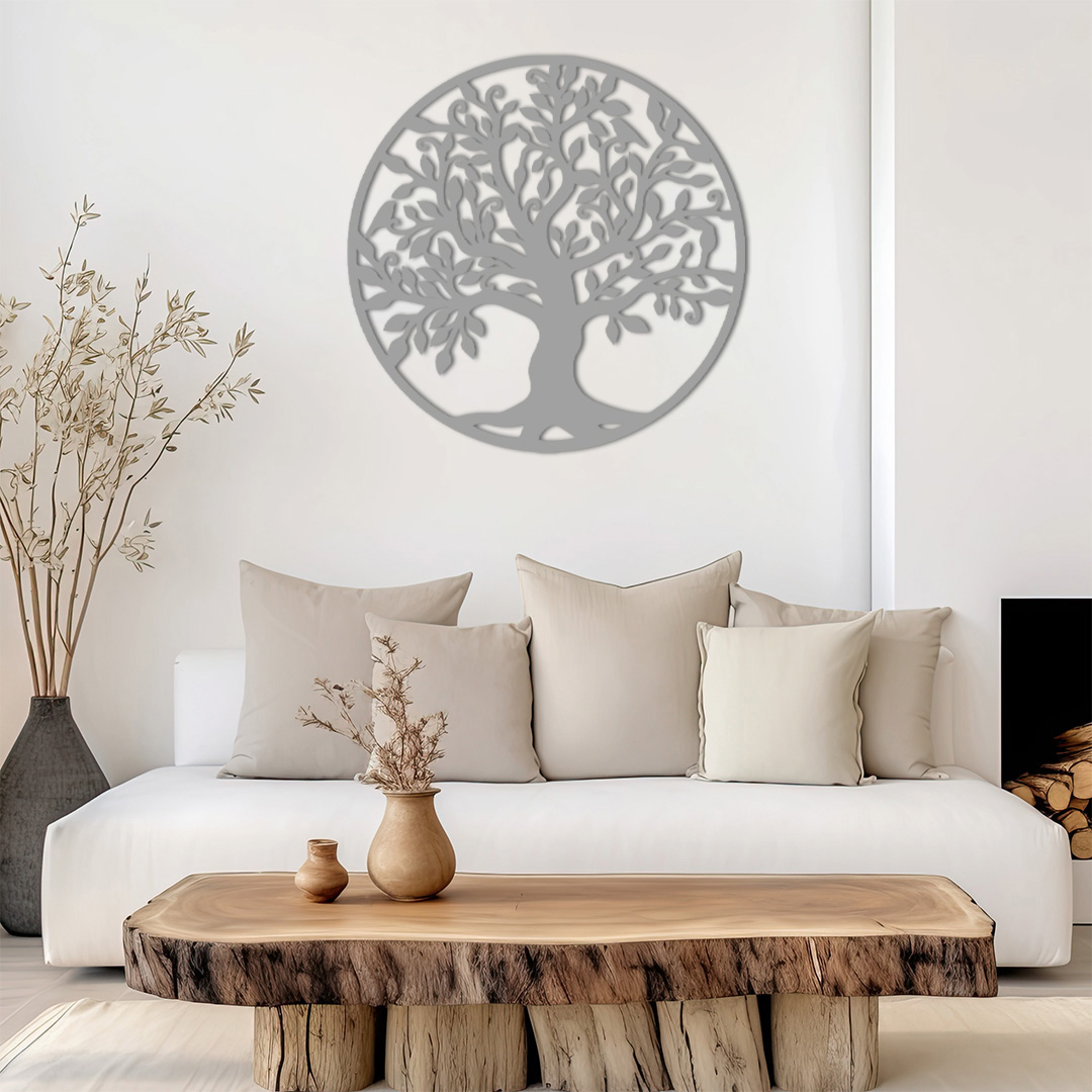 Décoration murale métal arbre de vie rond – Image 4