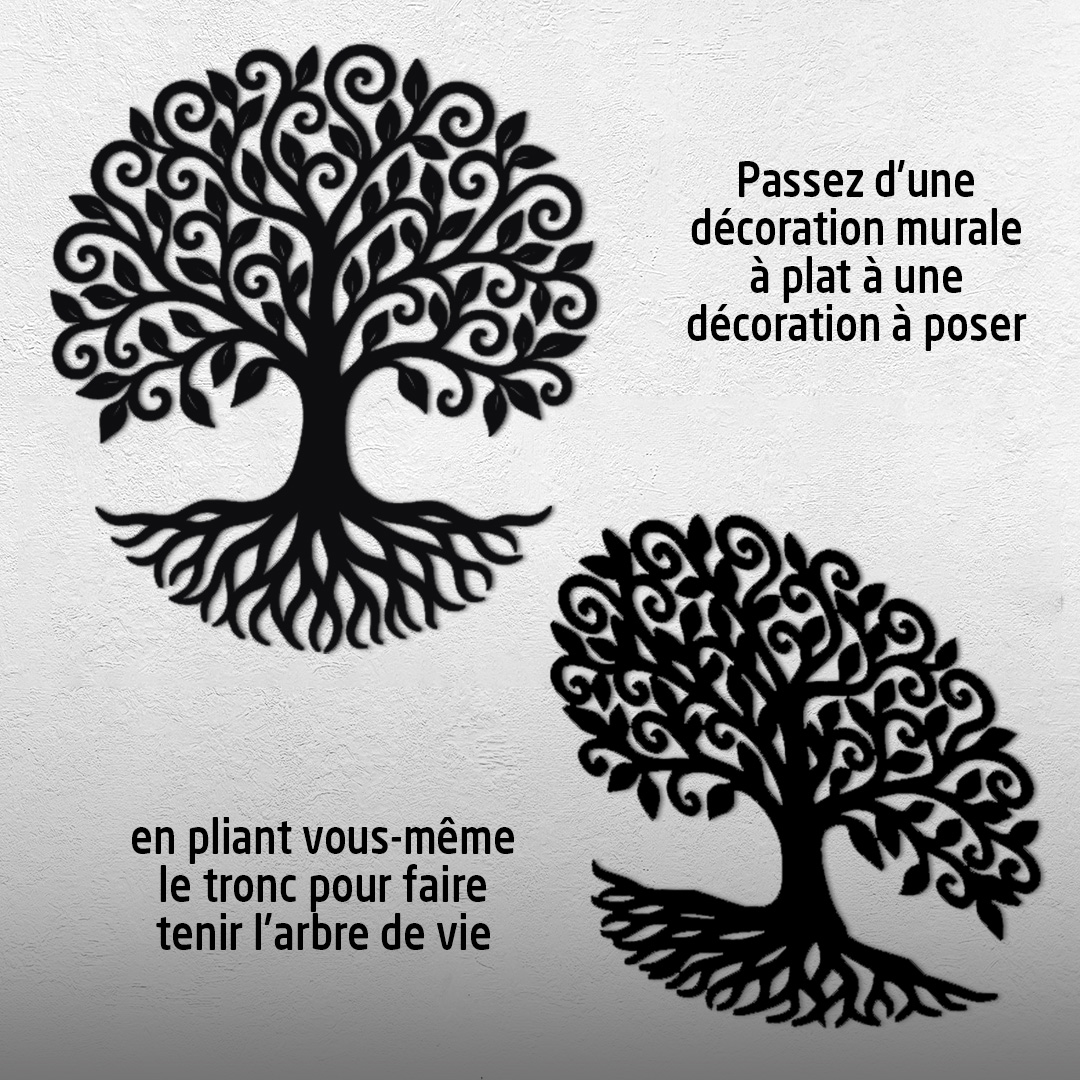 Décoration murale métal pliable arbre de vie – Image 2