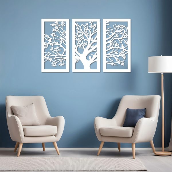 Décoration murale métal trio arbre – Image 2