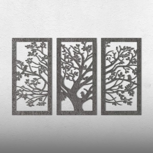 Décoration murale métal trio arbre – Image 3